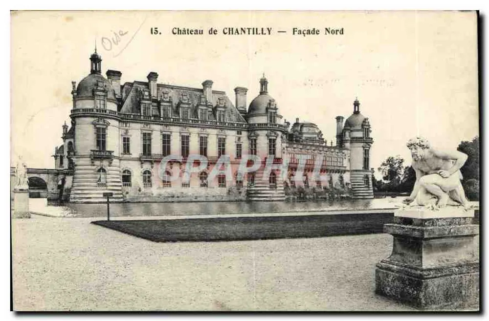 Castelo de Chantilly — Fachada Norte — Editor: Oulé, n°15 - Frente