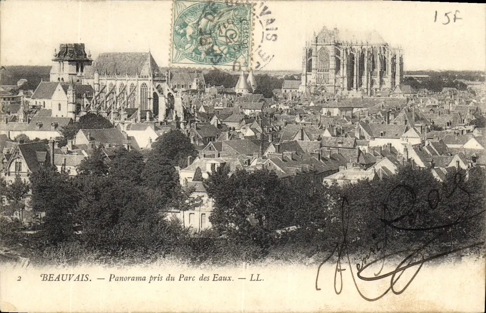 Beauvais — Panorama tirado do Parque das Águas — LL. - Frente