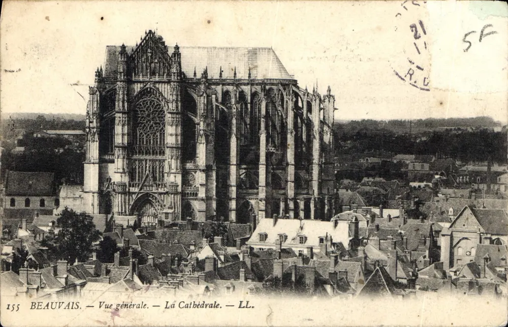 Beauvais — Vista geral — A Catedral — LL. — N° 155 - Frente