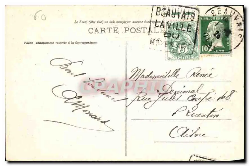 Beauvais - A Catedral - M. G. - 10 F - Verso