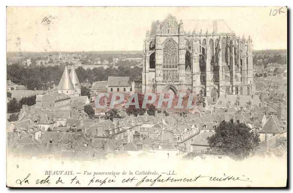 Beauvais — Panoramablick auf die Kathedrale — LL. - Vorderseite