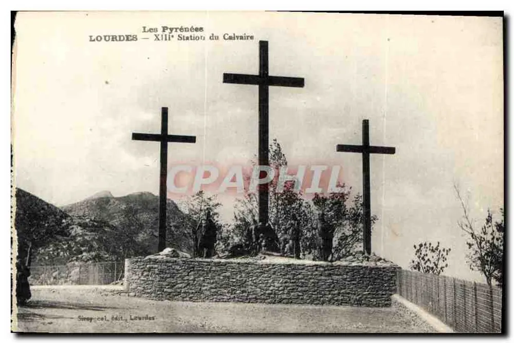 Lourdes — 13. Station des Leiden — Steep-col, Lourdes - Vorderseite
