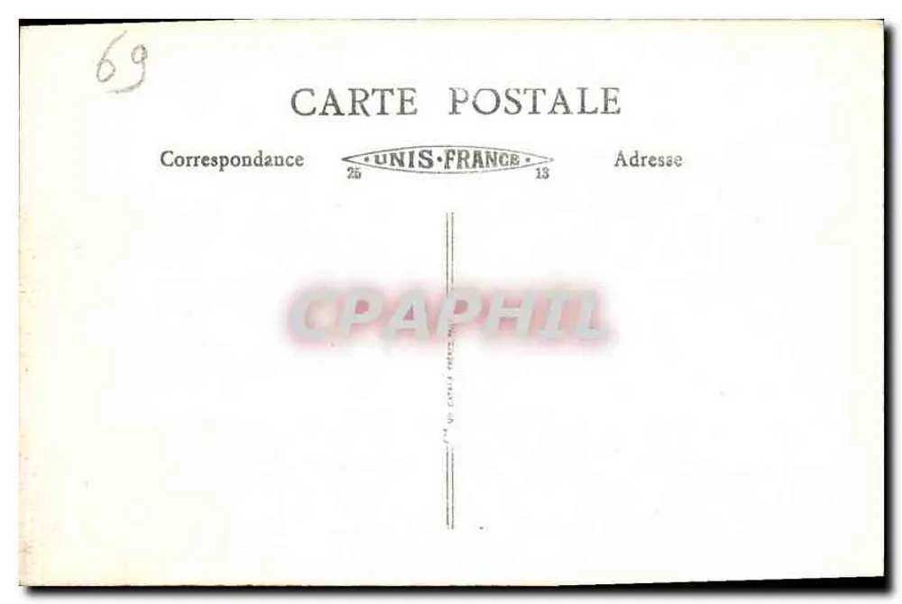 LYON - Fourvière-Hügel - Die Saône und Brücke des Palasts der Justiz — B. P. O. - Rückseite