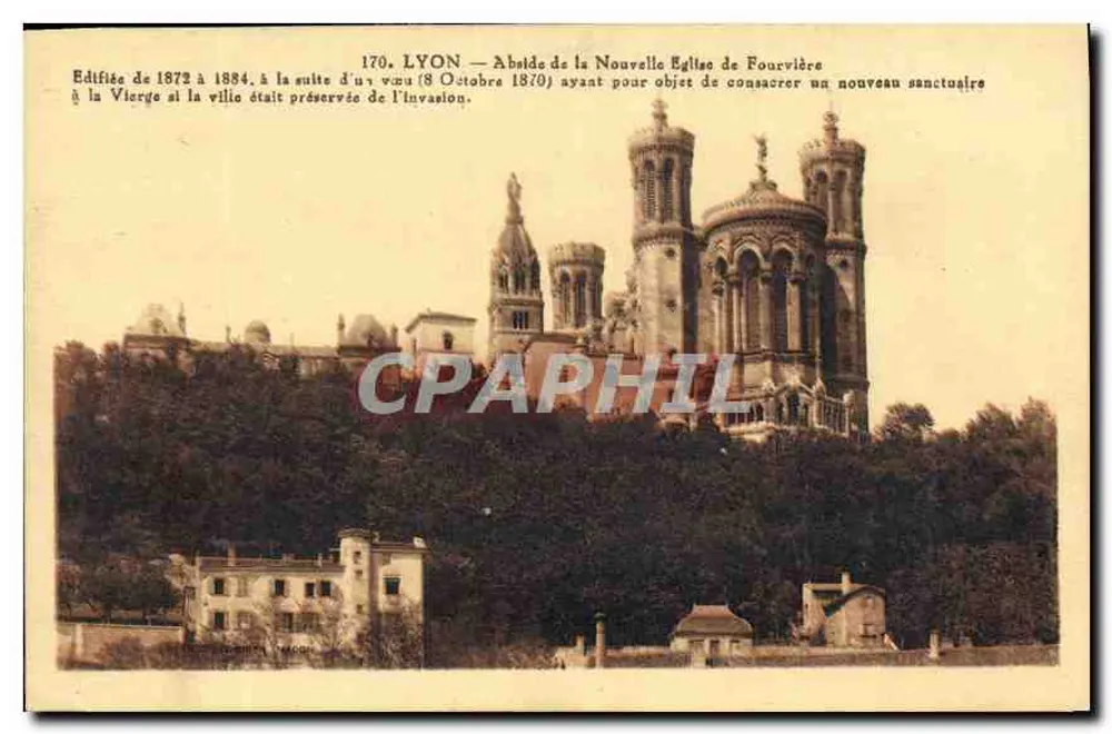LYON — Abside da Nova Igreja de Fourvière — editor Imprensa de Lyon, n° 170 - Frente