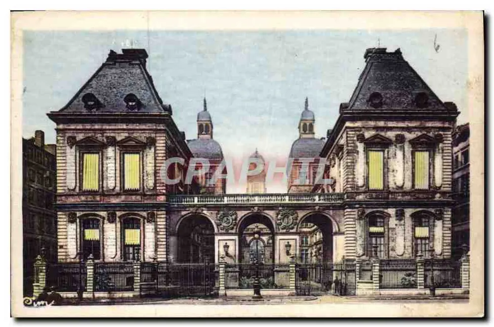 LYON (Rhône) — Rathaus — Fassade und Place de la Comédie - Rückseite