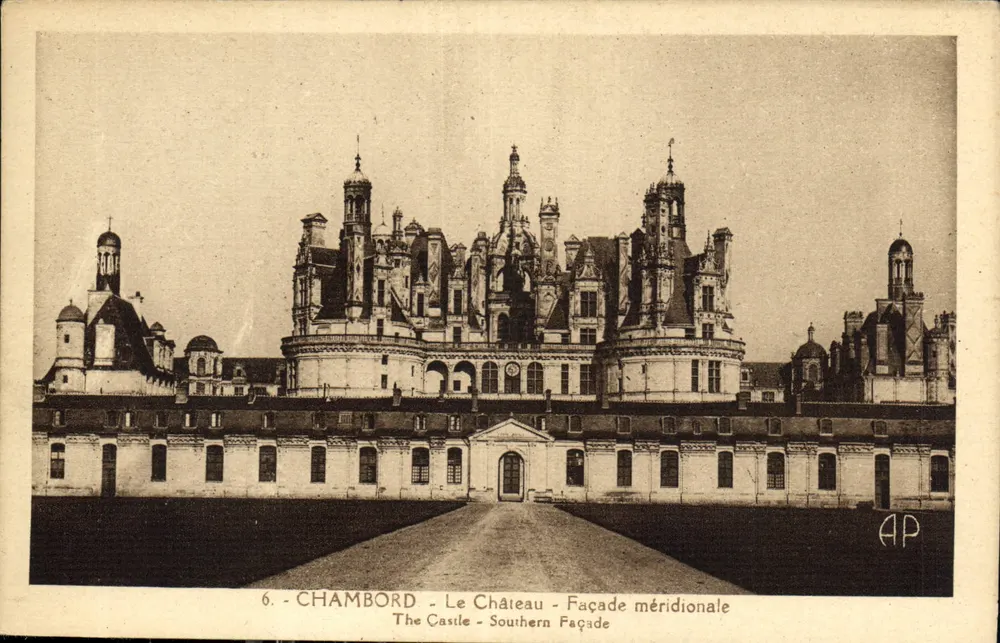 Chambord - O Castelo - Fachada Meridional - Editor A. Pafeghin, n°6 - Frente