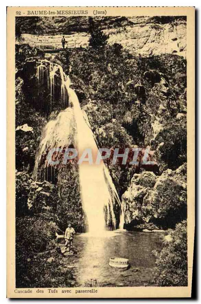 Baume-les-Messieurs (Jura) — Tufts Wasserfall mit Fußbrücke — n°92 - Vorderseite
