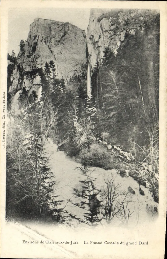 Umgebung von Clairvaux-du-Jura — Die Grande Dard-Wasserfälle — Ch. Beriaux, Verlag, Clairvaux-du-Jura - Vorderseite