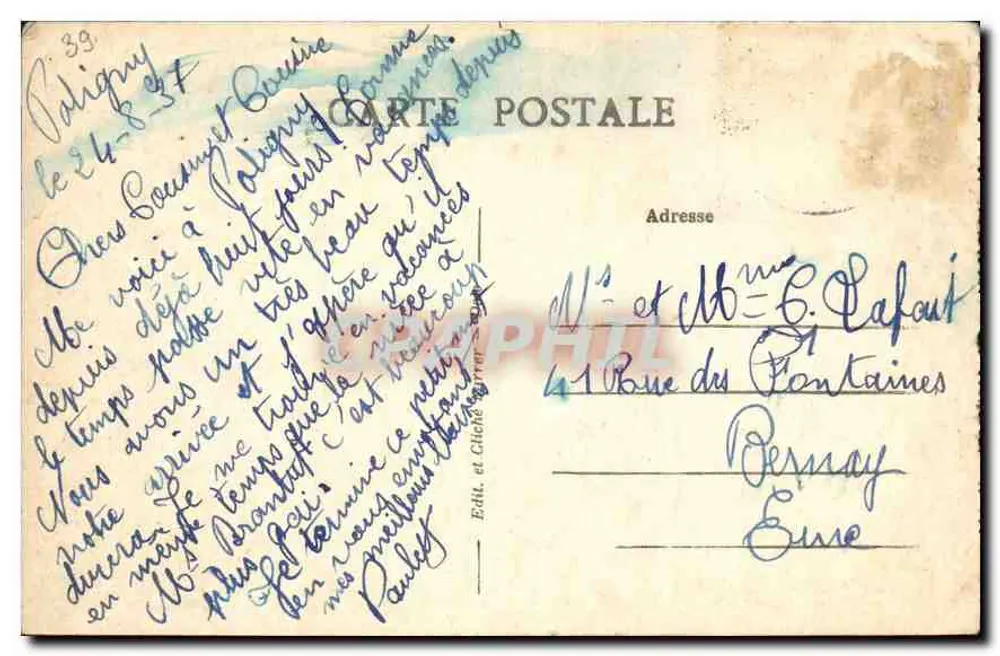 Poligny (Jura) — L'Homme à la Holle - Rückseite
