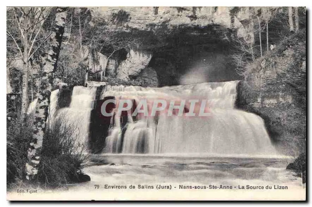 Die Quelle des Lizon — Umgebung von Salins (Jura) — Nans-sous-Ste-Anne — Verlag Figueot n°79 - Vorderseite