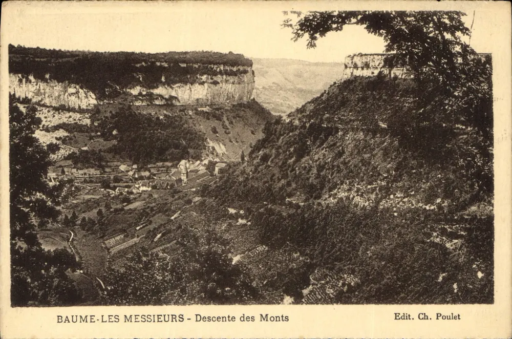 Baume-les-Messieurs — Abstieg der Berge — Edit. Ch. Poulet - Vorderseite