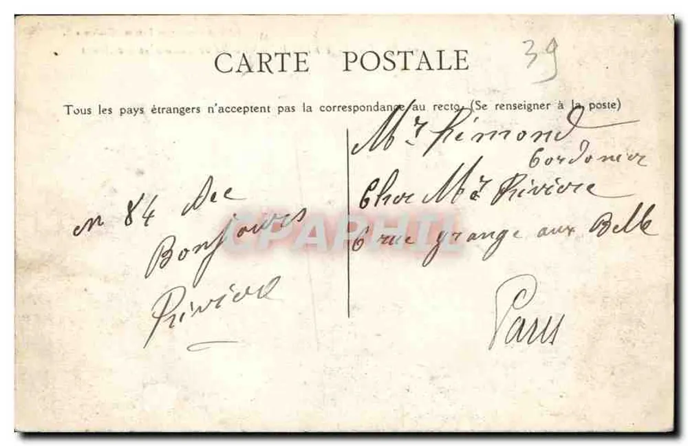 Vallée de Baume-les-Messieurs — Édition Bourgeois Frères, Chalon-s-S. - Rückseite