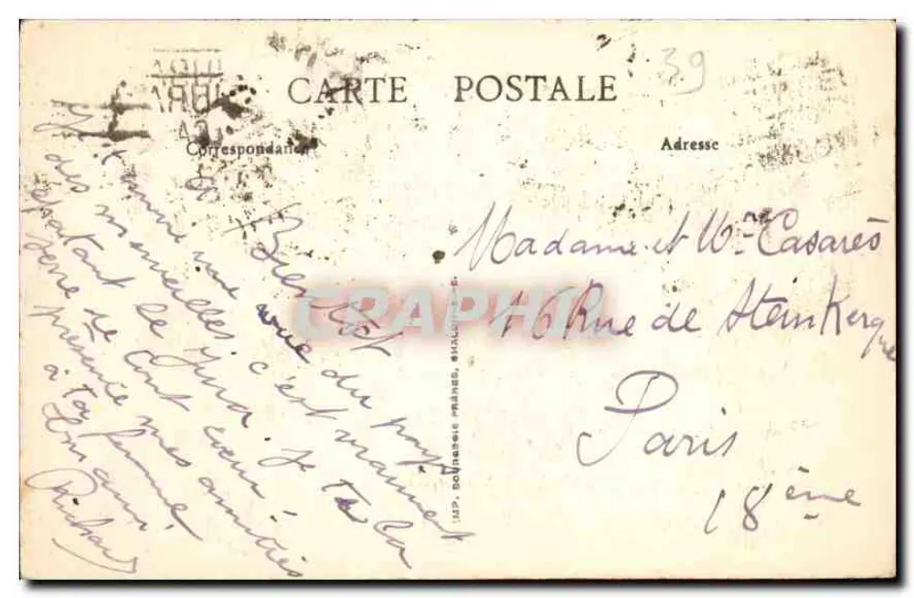 Roches de Baume — Wodospad Grot — Wyd. A. Lons-le-Saunier - Rewers