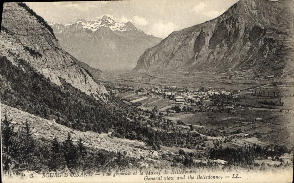 Bourg-d'Oisans — Allgemeiner Blick und das Massiv von Belledonne — LL. - Vorderseite