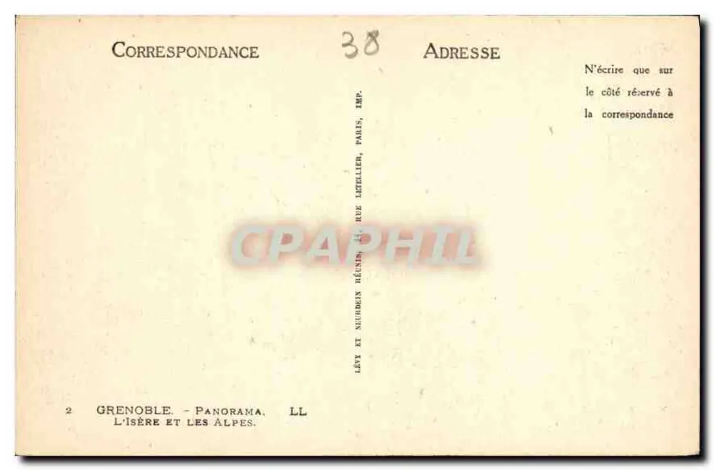 Grenoble — A Isère e as Alpes — LL - Verso