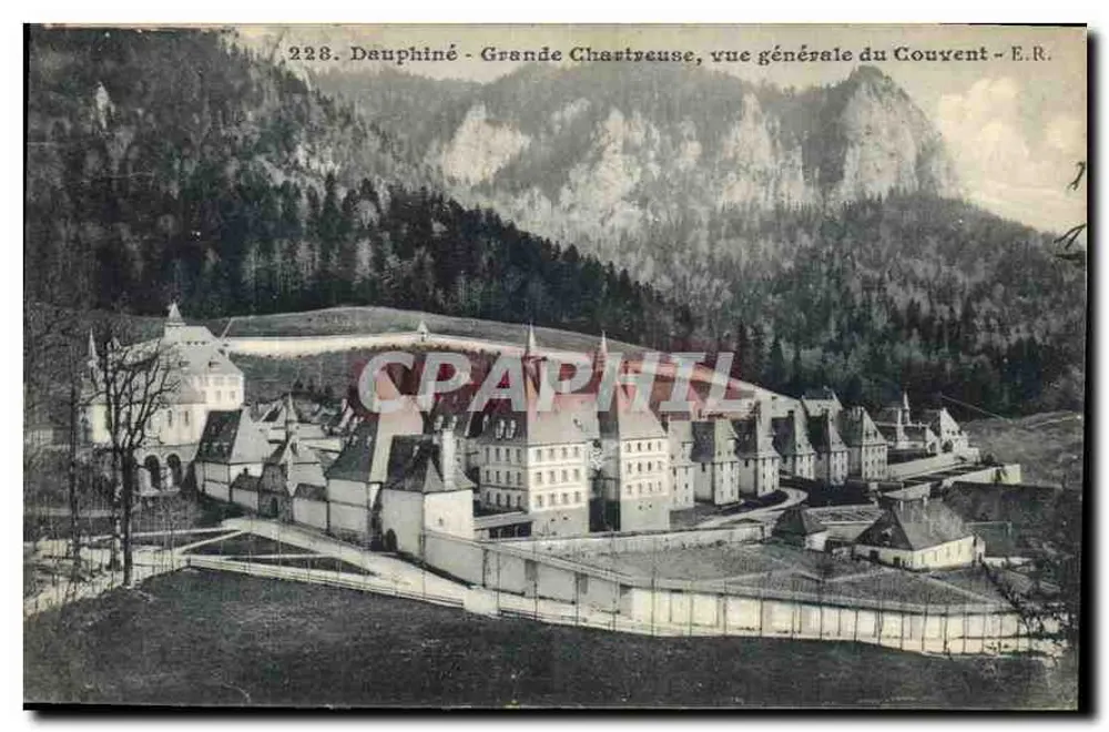 Dauphiné - Grande Chartreuse, vista geral do Convento - E.R. - Frente