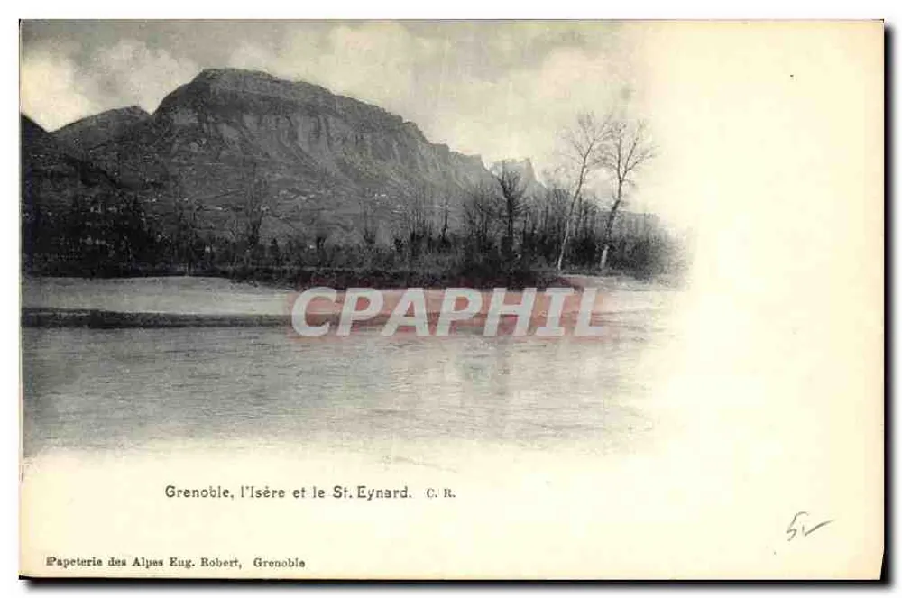 Grenoble, o Isère e o St. Eynard — Papelaria das Alpes Eug. Robert, Grenoble - Frente