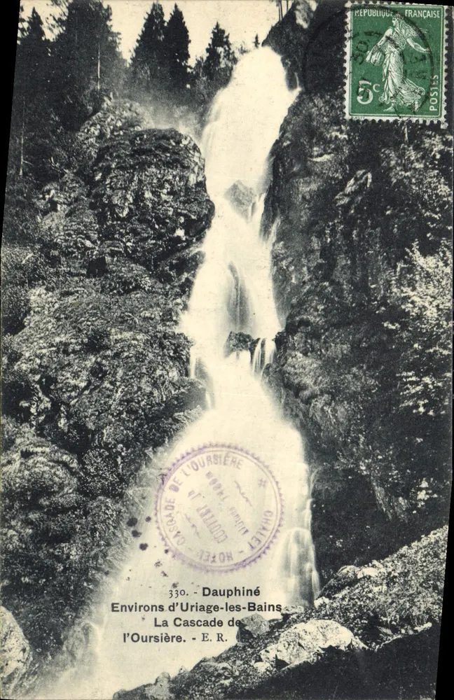 Die Oursière-Wasserfälle — Dauphiné — Umgebung von Uriage-les-Bains — Verlag E.R. Nr. 330 - Vorderseite