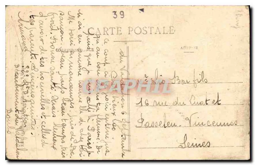 MOUTHE - A Fonte do Doubs — Excursão na Franche-Comté — editor desconhecido, n° 769 - Verso