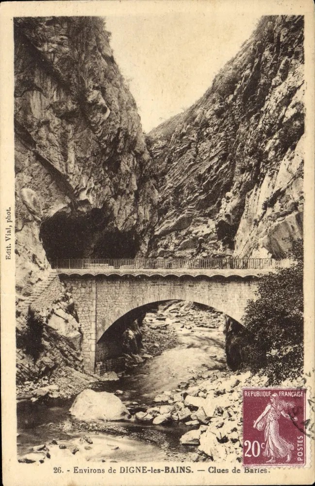 BARIES 계곡 — DIGNÉ-LES-BAINS 주변 — VIAL 출판, 사진 번호 26 - 앞면