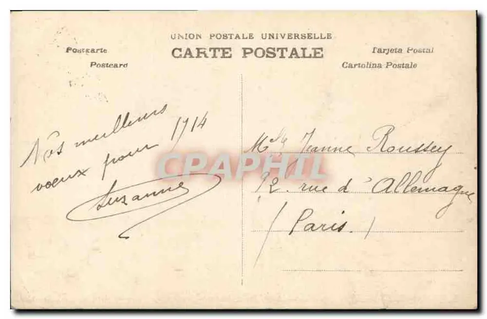 Zwei junge Frauen — zärtliche Szene — A.N. Paris, n°1134 - Rückseite