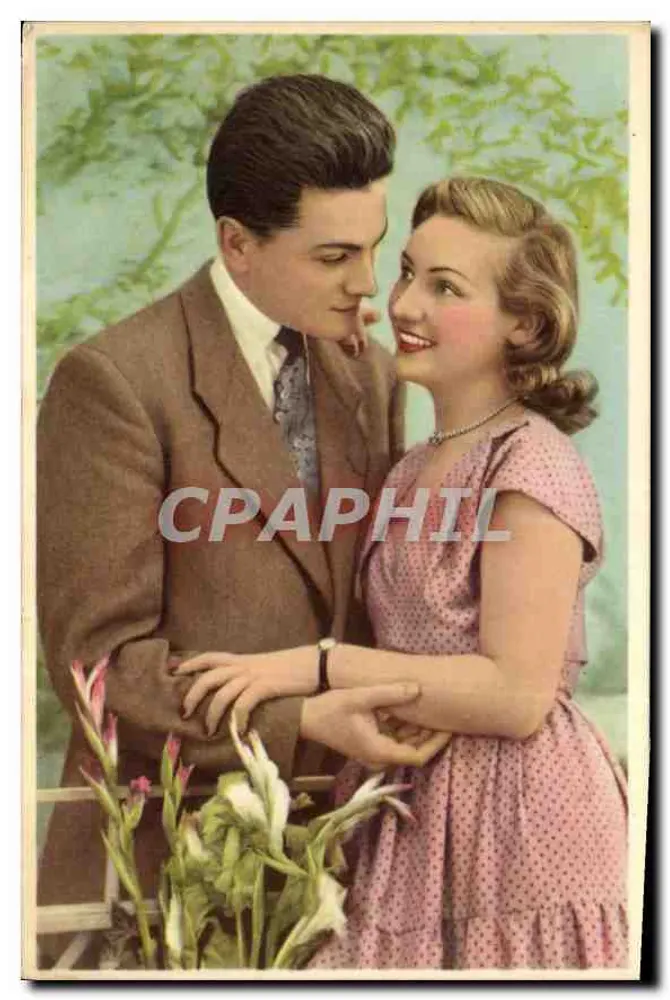 Liebespaar — romantische Szene — M.D. Paris, Serie Nr. 875 - Vorderseite
