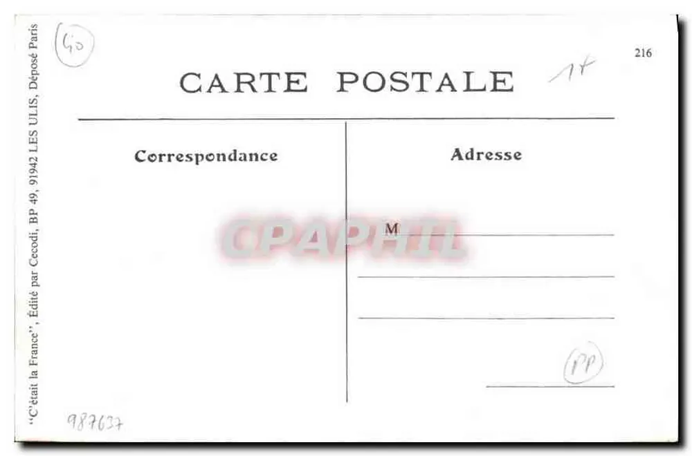 Lande - A Tonte dos Cordeiros — F. Berodde, fot., Arjuzanes (Landes) - Verso
