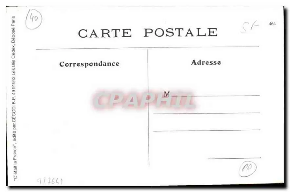 Landes - Taillage da Bruyère — F. Bernède, fot., Arjuzans (Landes) - Verso
