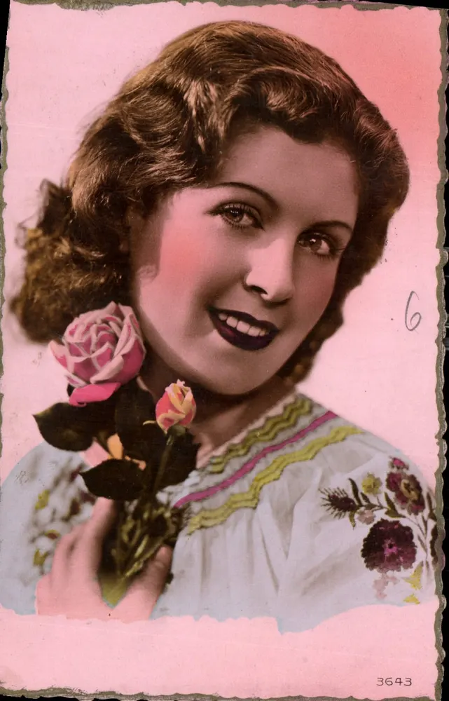 Lächelnde junge Frau — Rose — Echite Fotografie n°3643 - Vorderseite