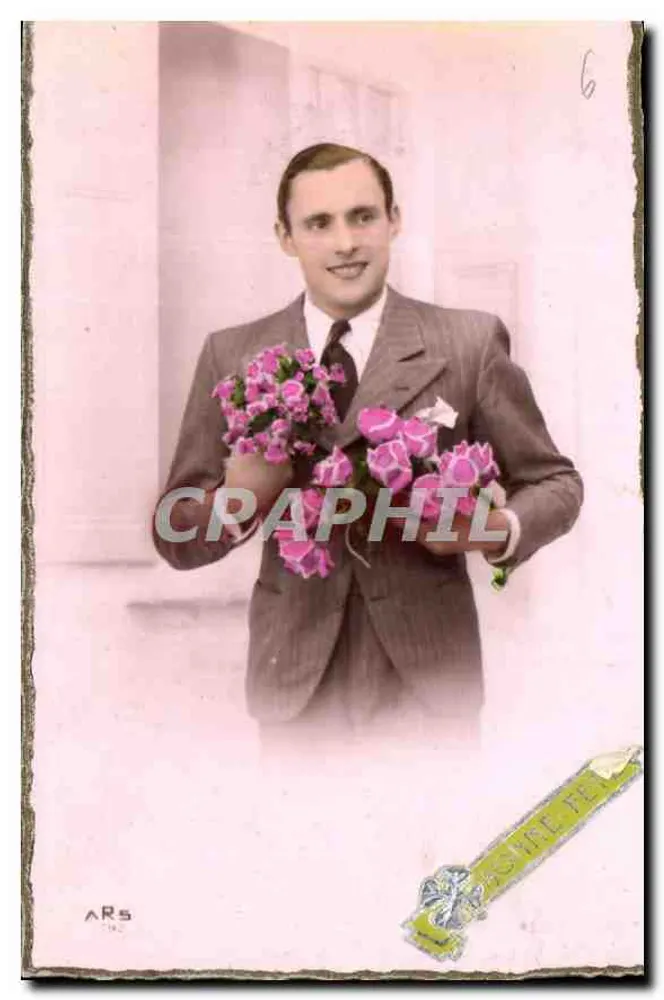 Mann im Anzug mit Blumen — ARS — Nr. 6 - Vorderseite
