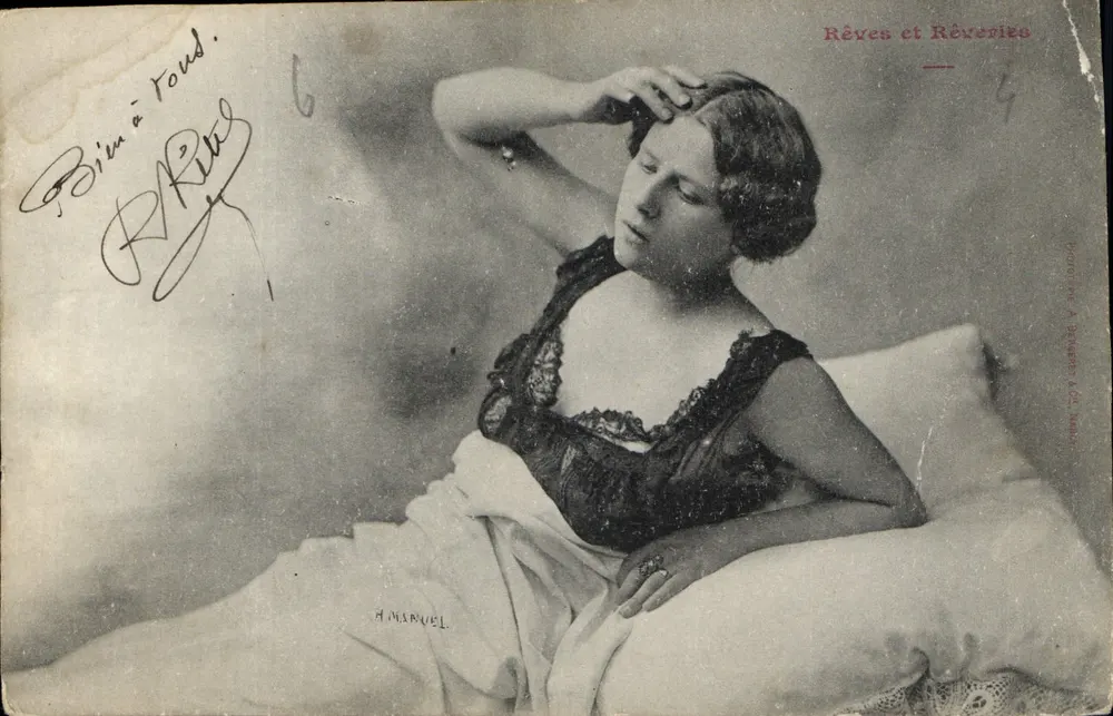 Mulher em lingerie — Sonhos e Sonhos — H. MARUEL, A. DUBOIS & Cie, Paris - Frente