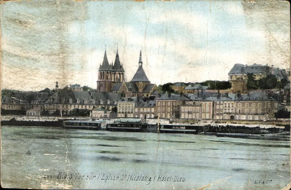 Blâis - Ansicht der Kirche Saint-Nicolas und des Hôtel-Dieu — L.V.&C° - Vorderseite