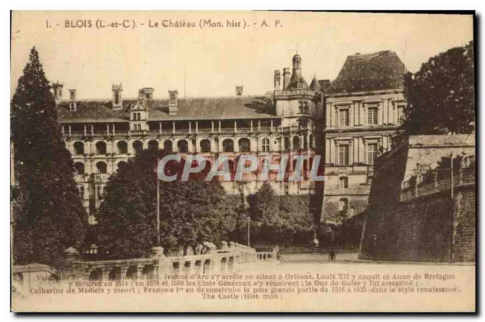Blois (Loir-et-Cher) — Das Schloss (Historisches Denkmal) — A. P. - Vorderseite