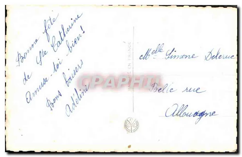 Mulher sorridente com buquê de flores — editor K.A.Z. MOYER, n° 3652 - Verso