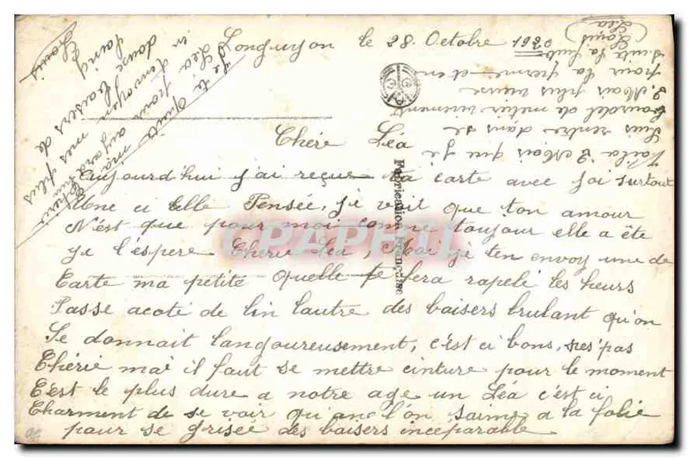 Proposta de casamento — cena ao ar livre — editor VAN NIEUW — n° 100 - Verso