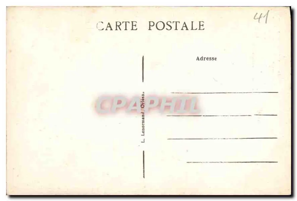 Bleis — Catedral de São Luís — L. Lanormand, Orléan, n°41 - Verso