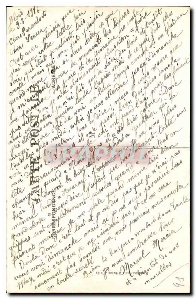 Blois — O Bispo e a Catedral — E.A. n°71 - Verso