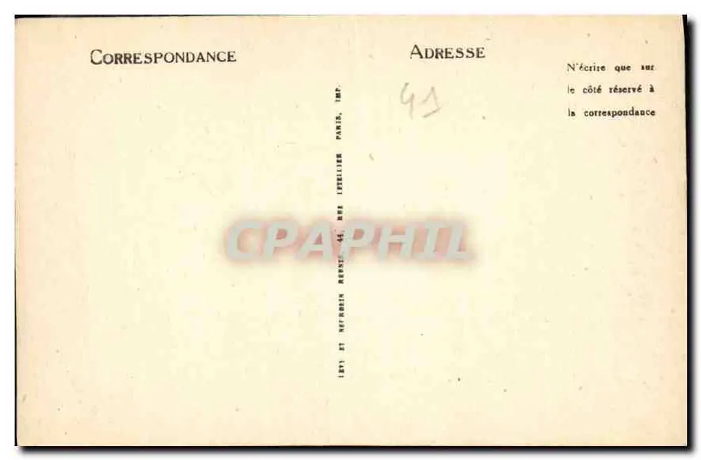 Schloss Blois — Oben am Treppenaufgang — Verlag: Impr. Lefebvre, Paris - Rückseite