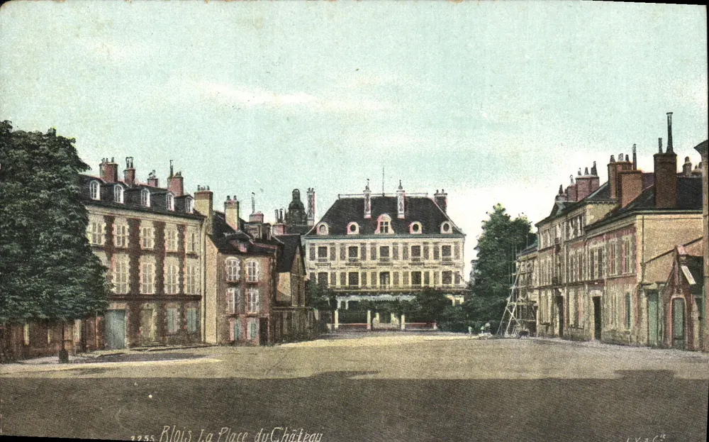 Blois — A Place du Château — vista panorâmica — AQUA & CIE PARIS, Série de 14 vistas, n° LV36 - Frente