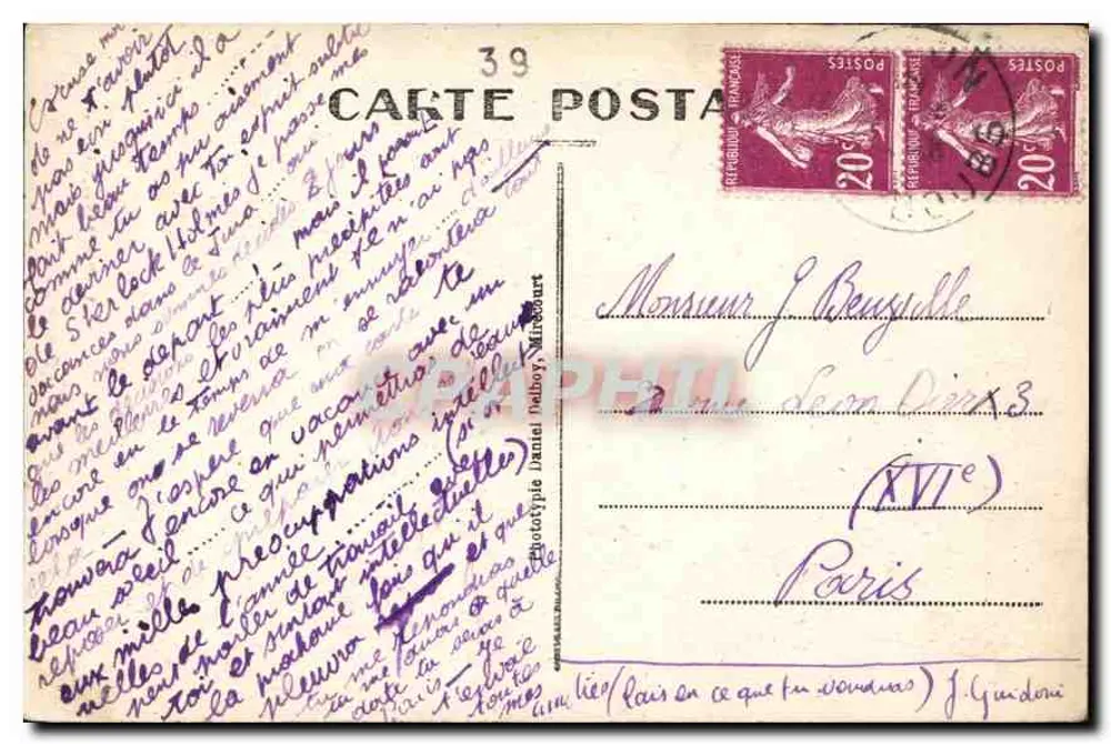 Salins-les-Bains — Fonte do Lison — D.D. n°5 - Verso
