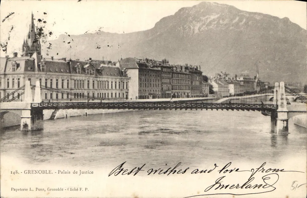 Grenoble — Pałac Sądowy — Papeterie L. Pons, Grenoble - Awers
