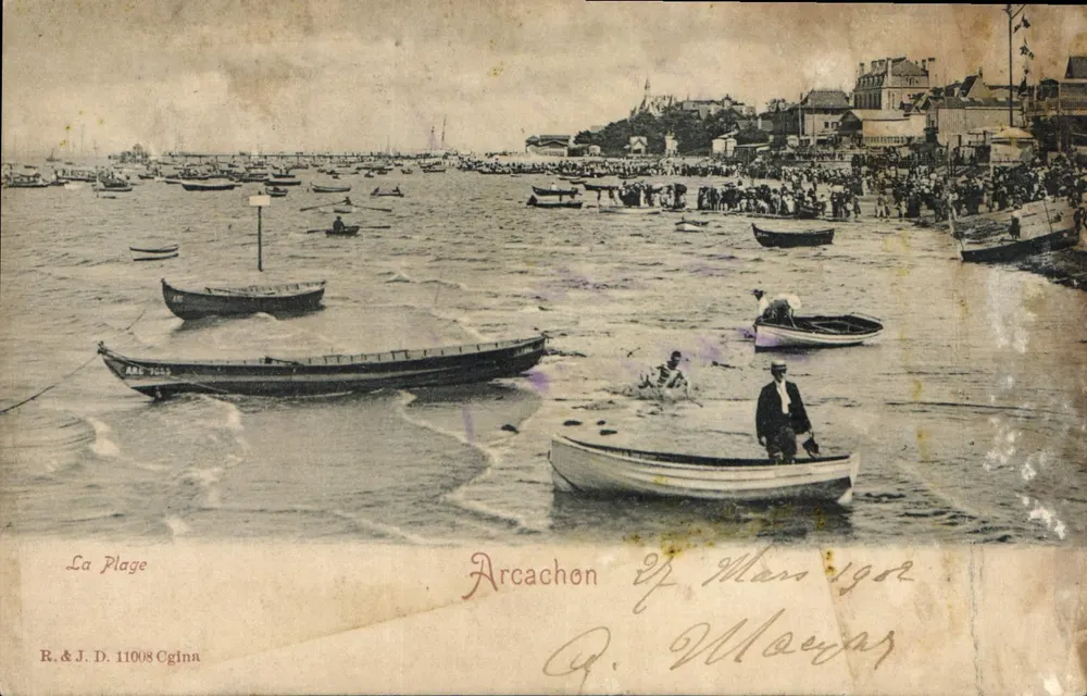 Arcachon — A Praia — R. & J. D. 11008 Cgina - Frente