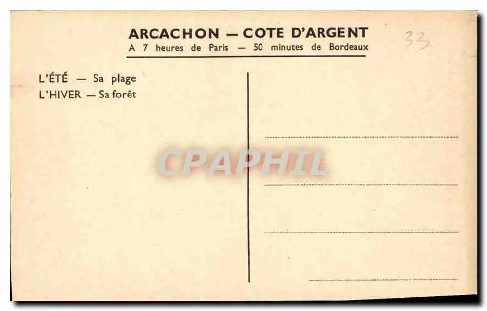 Arcachon — O pinheiro, o mar, o sol — « Leo Neveu » - Verso