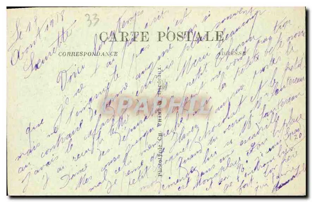 Bordeaux — Porta do Palácio (lado oeste) — C.B. — n°14 - Verso
