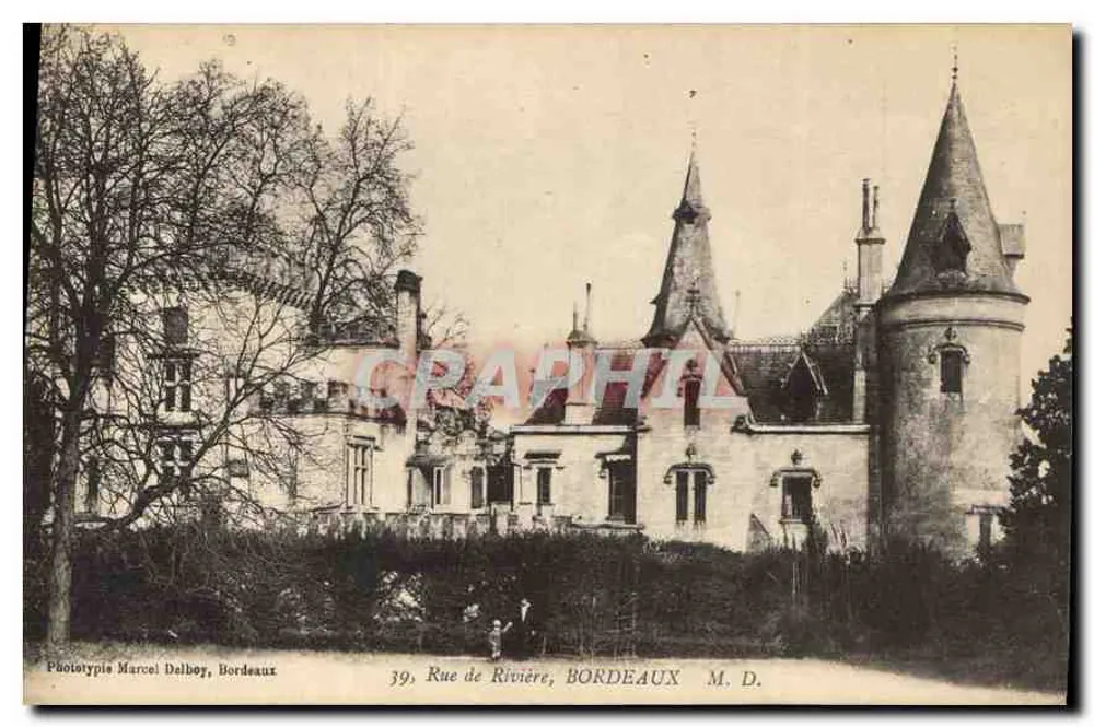 Castelo com torres — Rue de Rivière, Bordeaux — Fototipia Marcel Delboy, Bordeaux - Frente