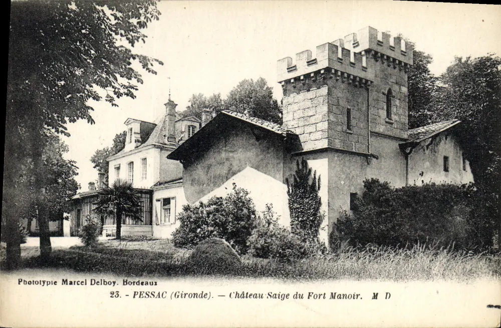 Pessac (Gironde) — Schloss Saige du Fort Manoir — Phototypie Marcel Delboy, Bordeaux - Vorderseite