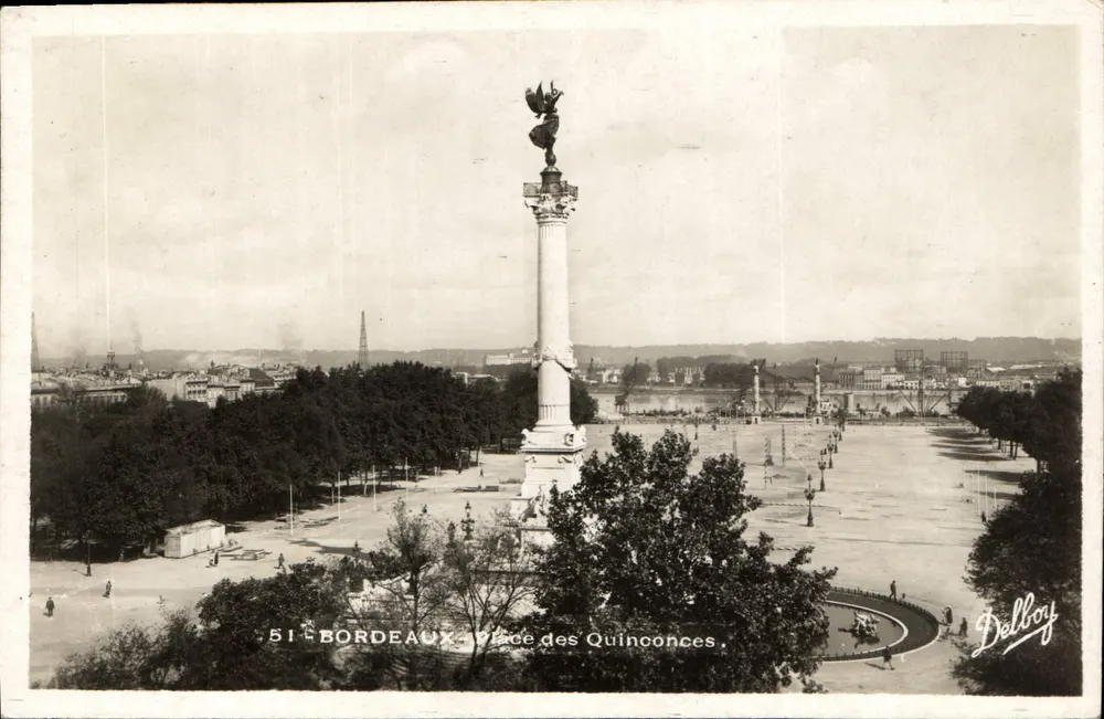 Bordeaux — Praça dos Quinconces — editor Dellboy, n°51 - Frente
