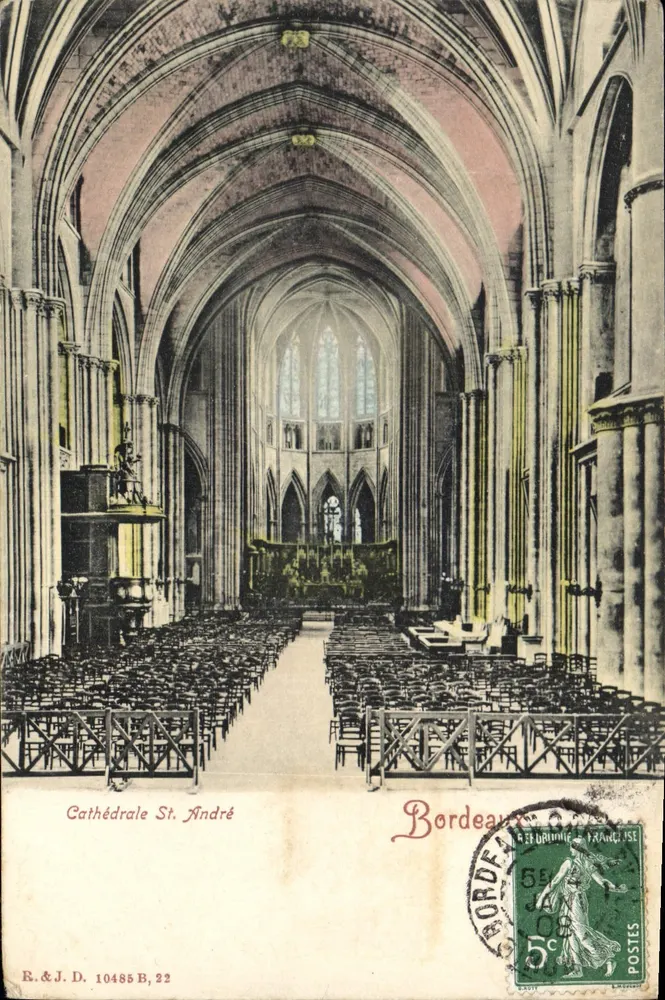 Catedral de São André — Bordeaux — R.&J.D. 10485 B,22 - Frente