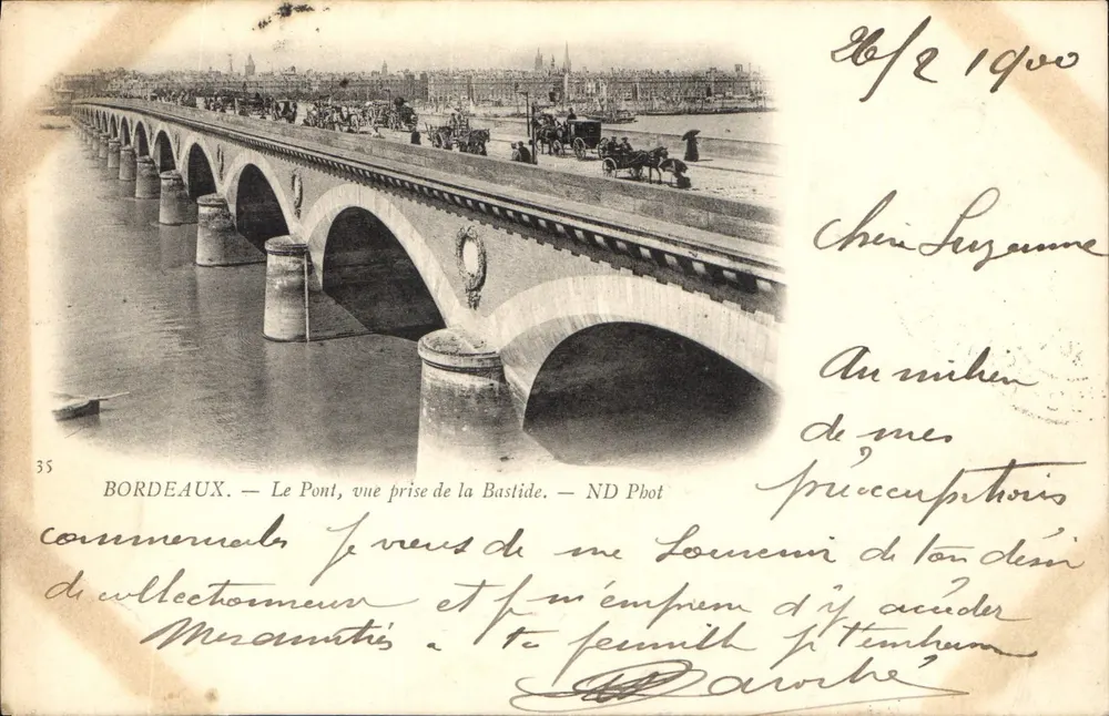 Bordeaux — Der Brücke, Ansicht vom La Bastide — ND Phot - Vorderseite