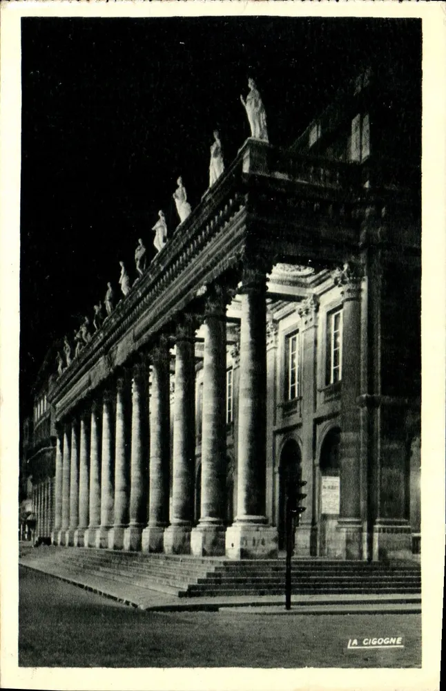 Das Große Theater von Bordeaux — Nachtansicht — Editions La Cigogne - Vorderseite